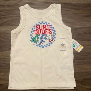 Garanimals Ivory Surf Dudes Boys Tank Top size 2T-NWT
